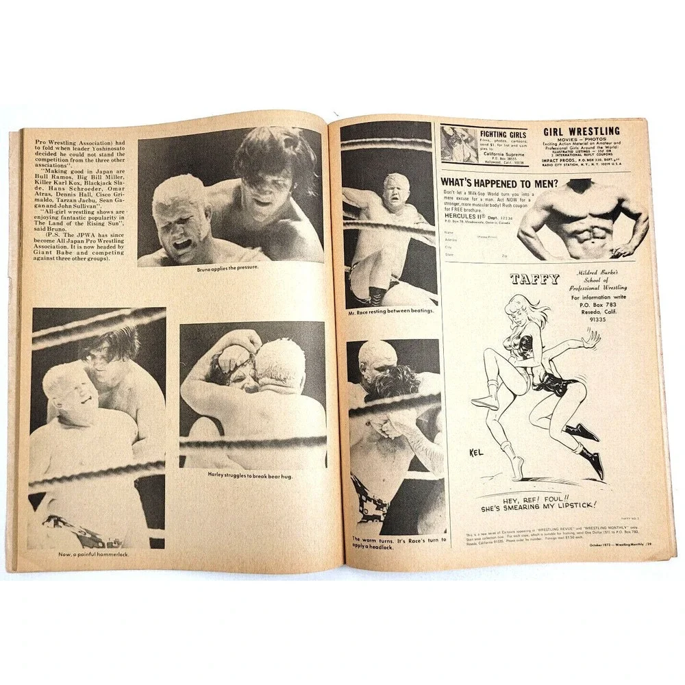 WRESTLING MONTHLY‎ - OCT 1973 / MAD DOG VACHON / CHIEF LITTLE WOLF
